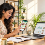 Small business owner replying to a customer enquiry on WhatsApp to grow their business